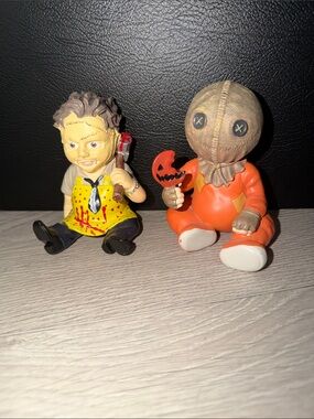 Spirit Halloween Figure Duo - Orange & Yellow Costume Characters